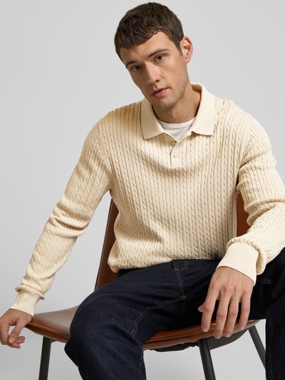 MCNEAL Strickpullover mit Zopfmuster Beige 3