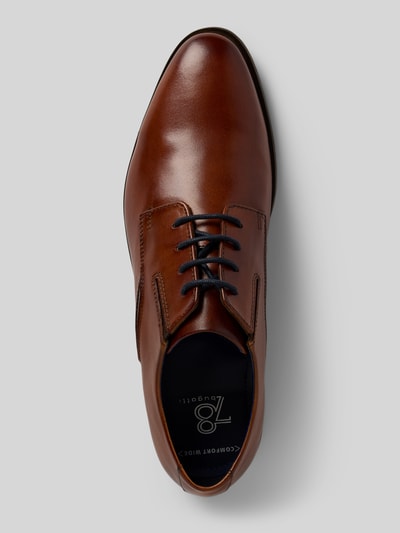 bugatti Derby-Schuhe aus echtem Leder mit Logo-Print Modell 'Gapo' Cognac 3