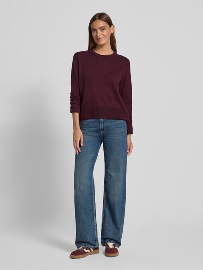 Tom Tailor Regular fit gebreide pullover van een mix van katoen en kasjmier
 Rood gemêleerd - 1