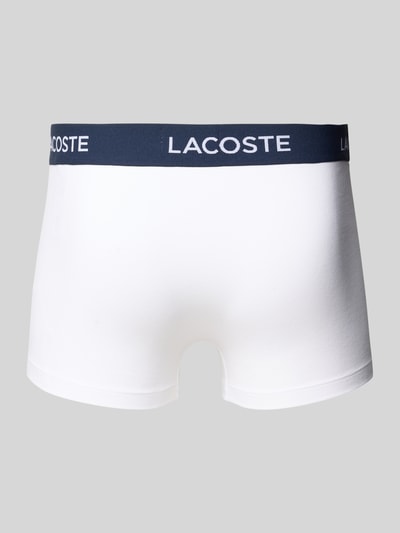 Lacoste Obcisłe bokserki z elastycznym paskiem z logo w zestawie 5 szt. Biały 3
