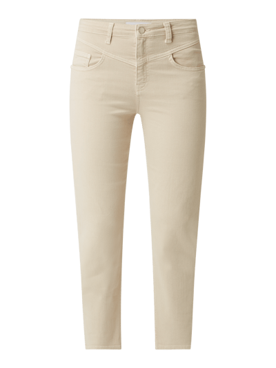 Rich & Royal Korte straight fit jeans met stretch  Zand - 2