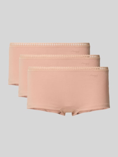 Sloggi Pants mit Label-Print im 3er-Pack Modell 'GO Crush' Beige 1