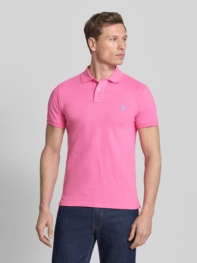 Polo Ralph Lauren Slim Fit Poloshirt aus reiner Baumwolle Pink 4