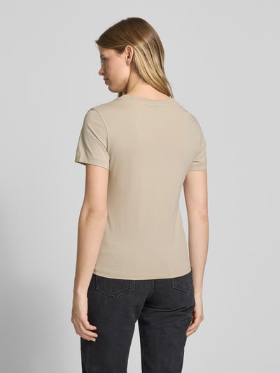 G-Star Raw T-Shirt mit Label-Stitching Beige 5