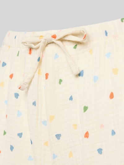 Produktfoto, Relaxed Fit Pyjama-Shorts mit Allover-Motiv-Print von Jake*s Casual, bawełna, elastyczny pas ze sznurkiem, wzór w kolorowe serduszka