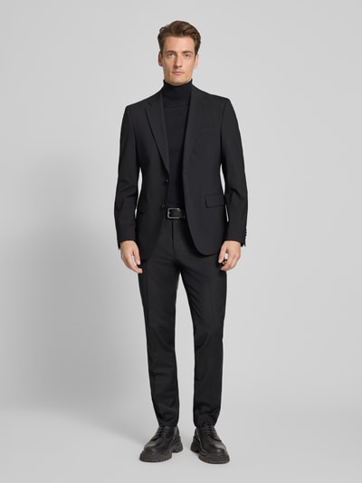 HUGO Pantalon van scheerwolmix, model 'Hesten' Zwart - 1