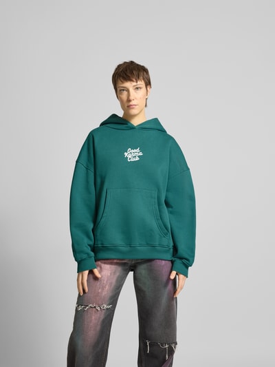 OH APRIL Oversized Hoodie mit Label-Print Dunkelgruen 4