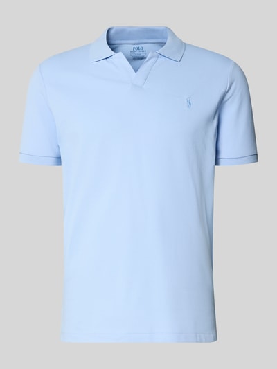 Produktfoto, 'Slim Fit Poloshirt aus Baumwoll-Mix' von Polo Ralph Lauren, jasnoniebieski, krój slim fit, logo, piqué, bawełniany mix