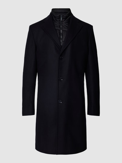 Strellson Lange jas met reverskraag, model 'Baronz' Donkerblauw - 2