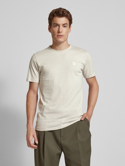 BOSS Orange T-Shirt mit Label-Patch Modell 'Tales' Beige 4