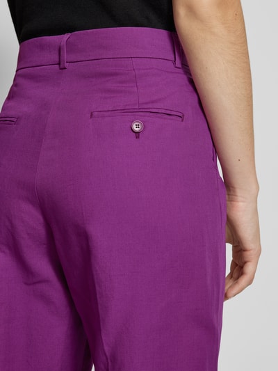 Weekend Max Mara Flared Cut Stoffhose mit Gürtelschlaufen Modell 'ZIRCONE' Violett 3