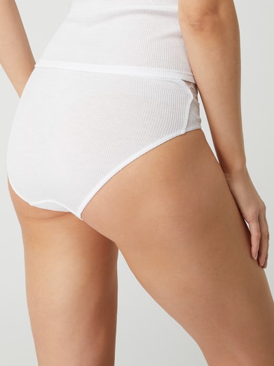 Hanro Slip in Ripp-Optik Weiss 5