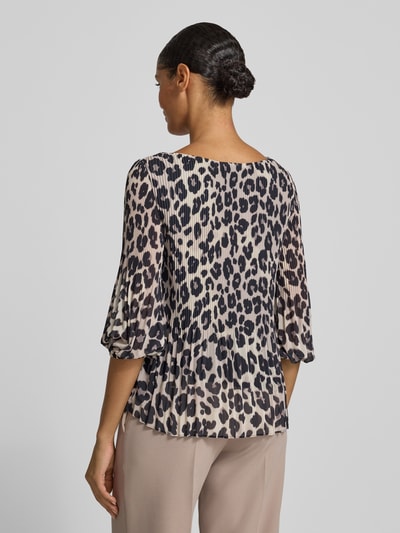 s.Oliver BLACK LABEL Bluzka o kroju regular fit z długim rękawem i wzorem na całej powierzchni Czarny 5