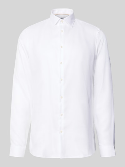 Jake*s Slim Fit Businesshemd mit extra langem Arm Weiss 2