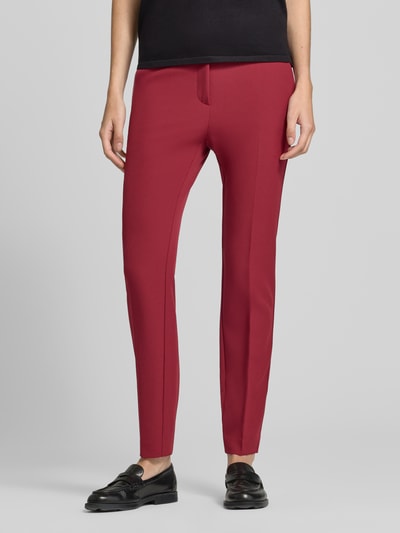 HUGO Schmale Hose mit Label-Detail Modell 'Hagonia-1' Dunkelrot 4