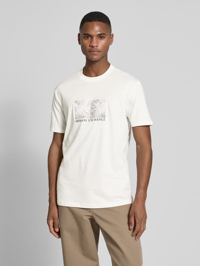 ARMANI EXCHANGE T-shirt z nadrukiem z logo Biały 4