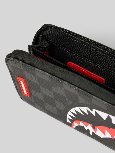 Sprayground Portemonnaie mit Label-Patch Modell 'DRIPPING SHARKS IN PARIS' Black 3