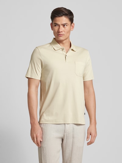 MAERZ Muenchen Regular fit poloshirt met borstzak Zand - 4