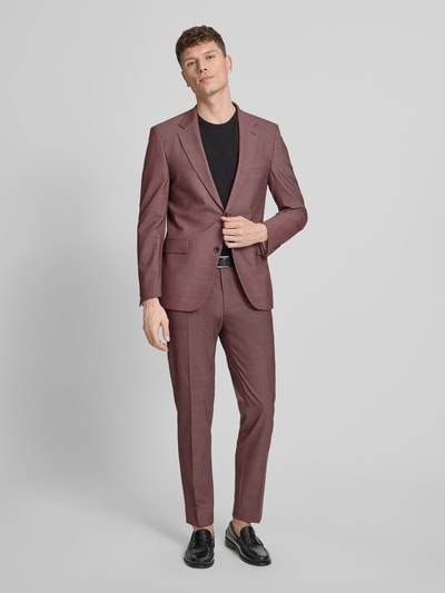 Strellson Slim Fit Anzugsakko mit Woll-Anteil Dunkelrot 1