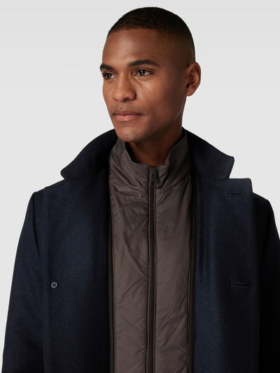 Cinque Lange jas met opstaande kraag, model 'Cooper' Donkerblauw - 3