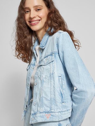 Guess Jeansjacke mit Label-Patch Modell 'DORIA' Hellblau 3