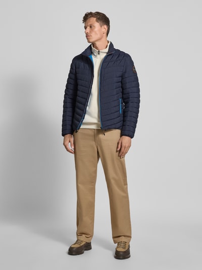 Napapijri Regular fit gewatteerd jack met gevoerde opstaande kraag, model 'Lapaz' Marineblauw - 1