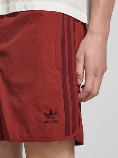 adidas Originals Badehose mit Logo-Stitching Modell 'SPRINTER' Dunkelrot 3