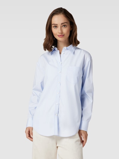 Gant Hemdbluse aus Baumwolle mit Brusttasche Hellblau 4
