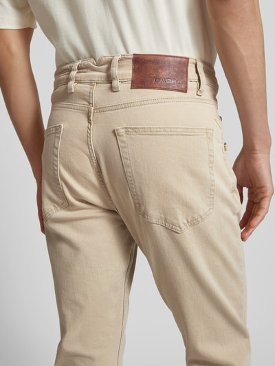 GABBA Slim Fit Jeans im 5-Pocket-Design Modell 'Alex Tiger' Sand 3