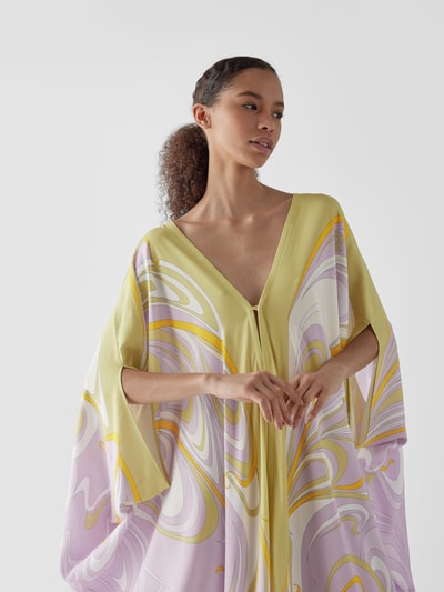 Emilio Pucci Kaftan mit floralem Muster Flieder 6