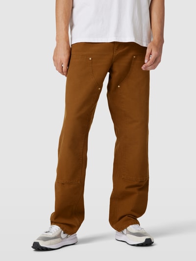 Carhartt Work In Progress Hose mit Label-Patch Modell 'DOUBLE KNEE' Hazel 4