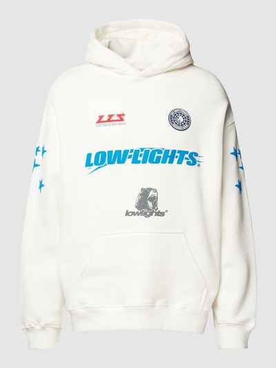 Low Lights Studios Hoodie met labelprint, model 'Arctic Racer' Offwhite - 2