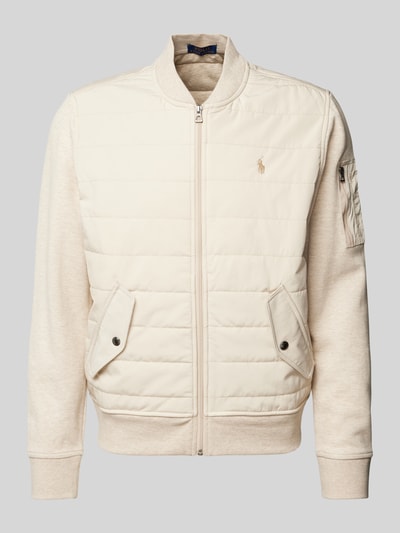 Polo Ralph Lauren Sweatjacke mit Logo-Stitching Beige Melange 2