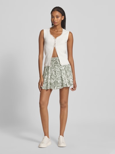 Only Ausgestellter Midi-Rock mit Allover-Muster Modell 'NALA' Mint 1