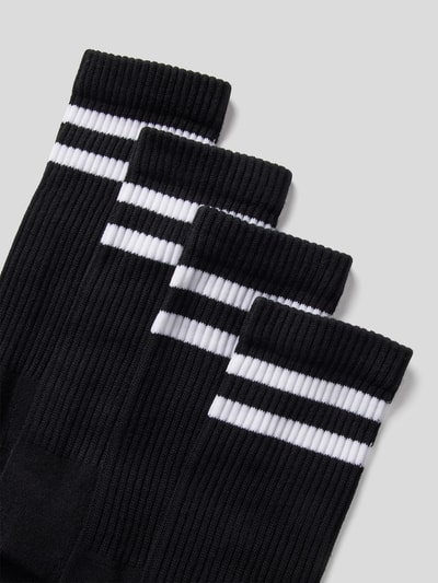 REVIEW Socken mit Kontraststreifen im 4er-Pack Black 2