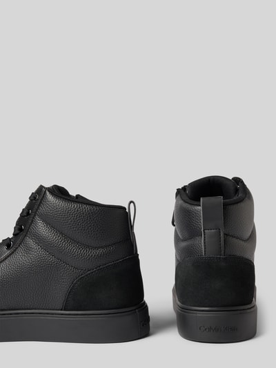 Calvin Klein Jeans High Top Sneaker aus Leder mit Reißverschluss BLACK 2