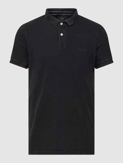 Superdry Poloshirt mit Logo-Stitching Modell 'VINT DESTROY' Black 2