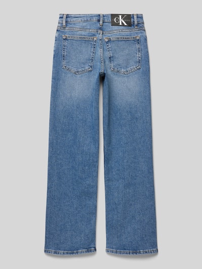 Calvin Klein Jeans Wide leg jeans met labeldetail Blauw - 3