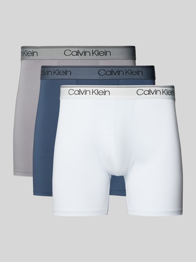 Calvin Klein Underwear Obcisłe bokserki z detalem z logo Jasnoszary 1