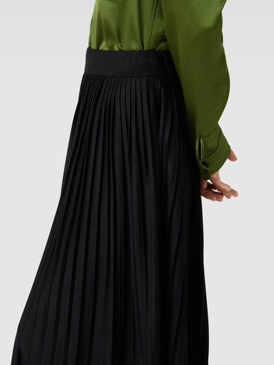 ICHI Midirock mit Plisseefalten Modell 'WIMSY' Black 3