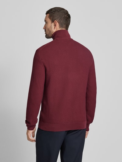 Gant Cardigan met structuurmotief Bordeaux - 5