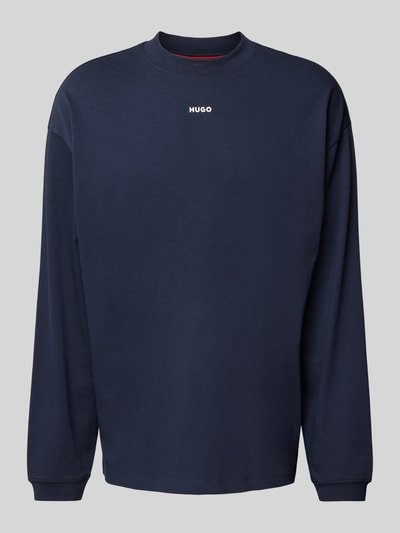 HUGO Sweatshirt mit Label-Detail Modell 'Daposo' Dunkelblau 2
