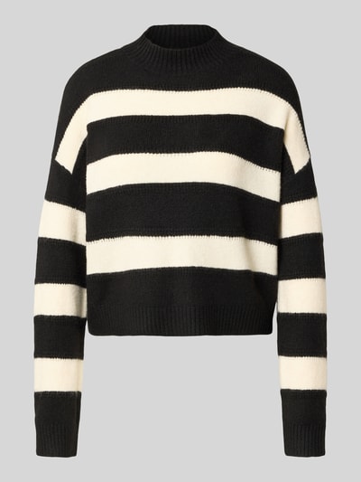 Vero Moda Regular Fit Pullover mit Allover-Muster Modell 'NEZ' Black 2