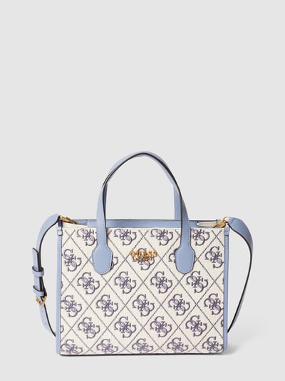 Guess Tote Bag mit Allover-Logo Modell 'SILVANA' Lila 2