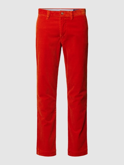 Polo Ralph Lauren Slim Stretch Fit Cordhose mit Knopfverschluss Modell 'BEDFORD' Orange 2