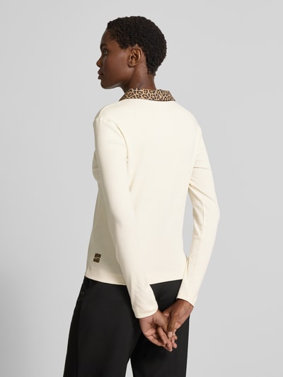 Marc Cain Shirt met lange mouwen met polokraag Ecru - 5