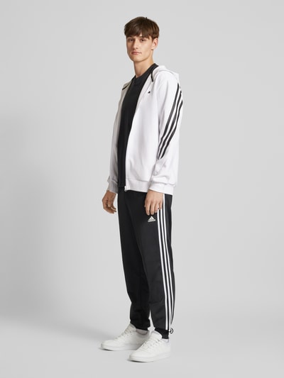 ADIDAS SPORTSWEAR Sweatjacke mit Label-Detail und Reißverschluss Weiss 1