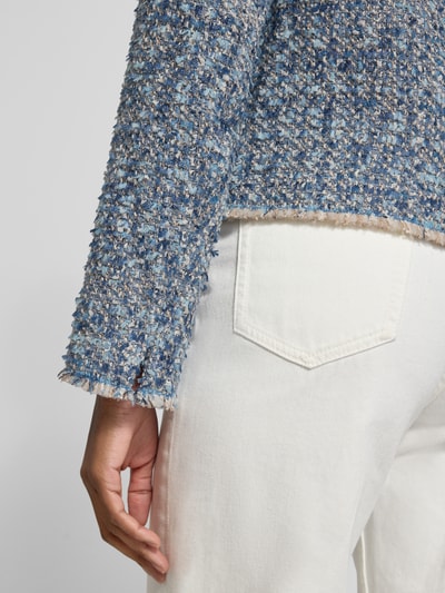 WHITE LABEL Blazer in Bouclé-Optik Hellblau Melange 3