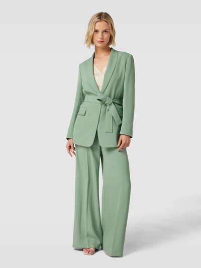 BOSS Blazer met strikceintuur Mintgroen - 1