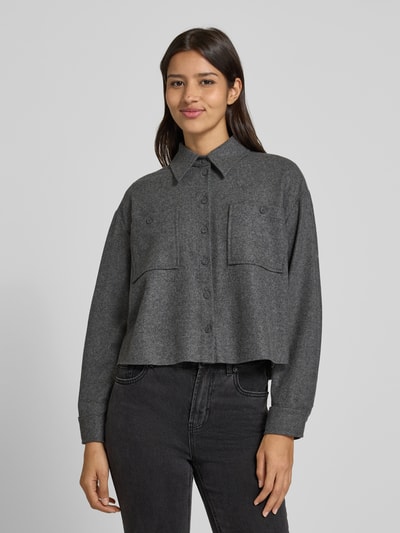 Luisa Cerano Blazer mit Knopfleiste Mittelgrau Melange 4